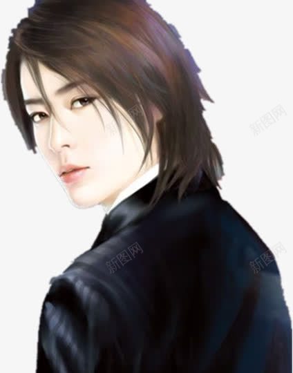 男神png免抠素材_新图网 https://ixintu.com 卡通 帅哥 手绘 男神