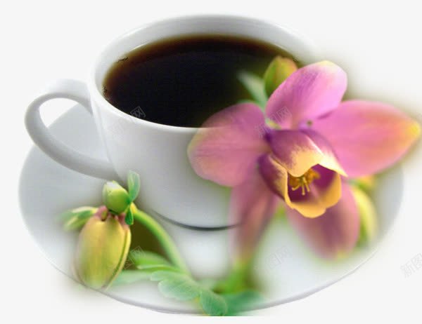 粉色花朵黑糖咖啡杯png免抠素材_新图网 https://ixintu.com 咖啡 粉色 粉色花朵 花朵
