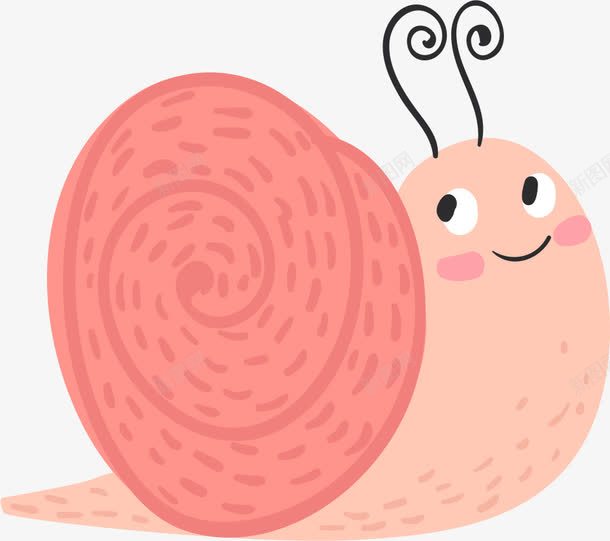 卡通蜗牛png免抠素材_新图网 https://ixintu.com png图形 png装饰 卡通 手绘 粉色 蜗牛 装饰