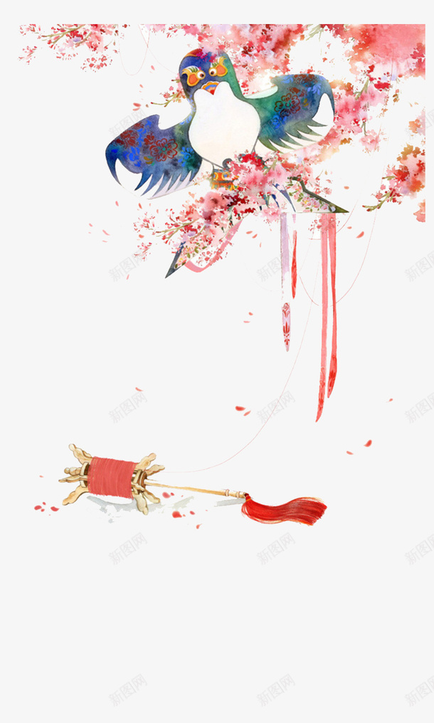 老鹰风筝花瓣装饰psd免抠素材_新图网 https://ixintu.com png素材 喜庆 老鹰 花瓣 风筝