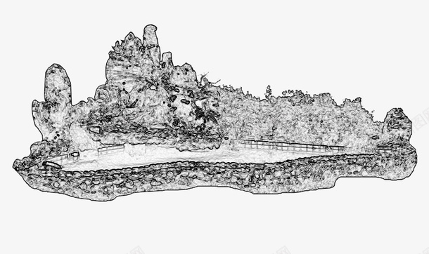 水墨国画假山摄影png免抠素材_新图网 https://ixintu.com 中国画 中国风 假山 墨迹 山石 水墨 水墨假山 水墨画 流水 高山