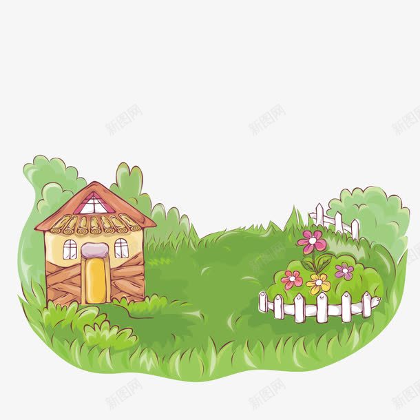 卡通田园小屋png免抠素材_新图网 https://ixintu.com 卡通 卡通小屋 小屋 田园 田园卡通