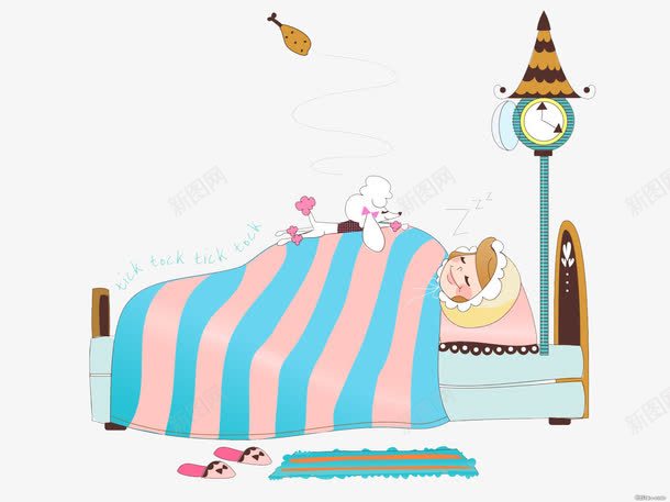 睡觉的女孩png免抠素材_新图网 https://ixintu.com 卡通画 卡通素材 手绘 睡觉的女孩 矢量女性简笔画