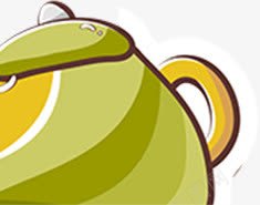 手绘卡通茶壶绿色png免抠素材_新图网 https://ixintu.com 卡通 绿色 茶壶
