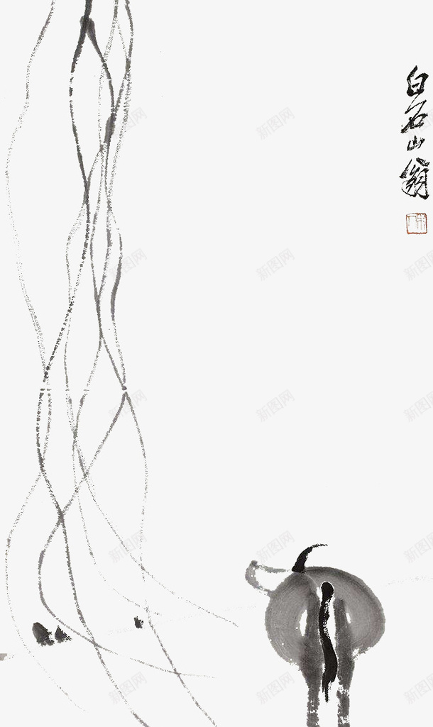 牛装饰水墨画png免抠素材_新图网 https://ixintu.com 传统水墨 国画牛 水墨牛 装饰水墨画 设计素材