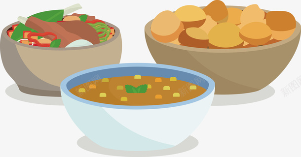 美味丰盛晚餐矢量图eps免抠素材_新图网 https://ixintu.com 三碗美食 晚餐 矢量美食 美食 美食PNG 食物 矢量图