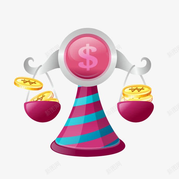 金钱平衡称png免抠素材_新图网 https://ixintu.com 平衡 金钱 金钱平衡称