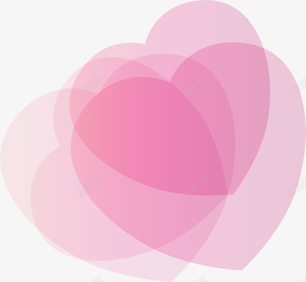 重叠爱心卡通七夕情人节png免抠素材_新图网 https://ixintu.com 卡通 情人 爱心 重叠
