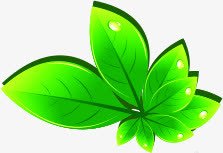 绿色渐变手绘树叶装饰png免抠素材_新图网 https://ixintu.com 树叶 渐变 绿色 装饰