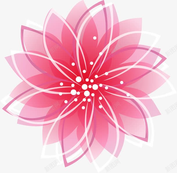 节日手绘炫彩花朵png免抠素材_新图网 https://ixintu.com 节日 花朵