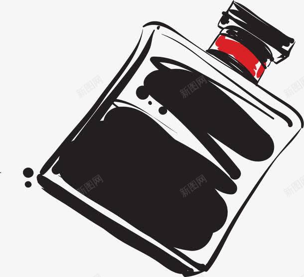 手绘黑色时尚香水png免抠素材_新图网 https://ixintu.com 时尚 香水 黑色