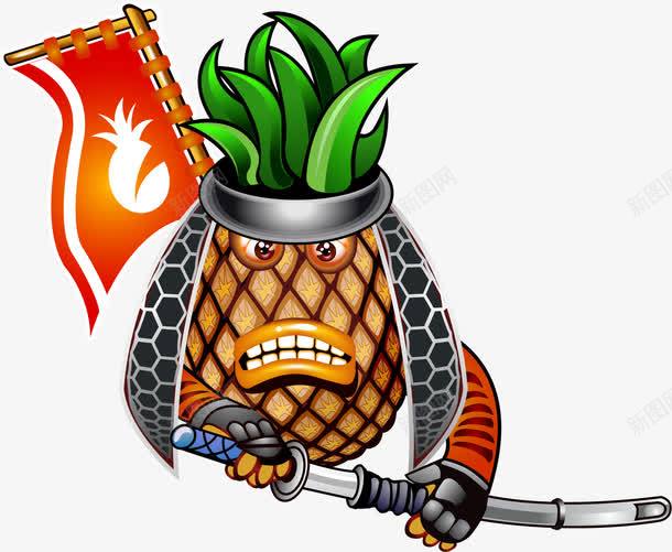手绘菠萝海盗png免抠素材_新图网 https://ixintu.com 手绘 武器 菠萝海盗