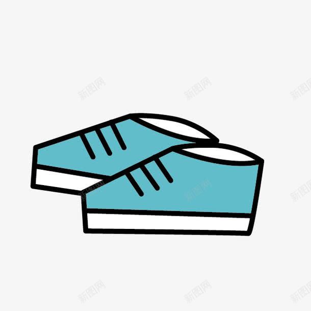 卡通蓝色帆布鞋png免抠素材_新图网 https://ixintu.com 卡通 卡通帆布鞋 蓝色帆布鞋 鞋子