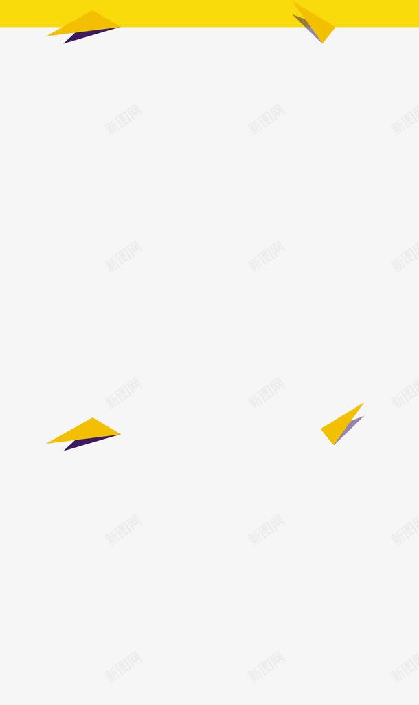 扁平化几何png免抠素材_新图网 https://ixintu.com 三角形 几何 扁平化 扁平化几何 黄色