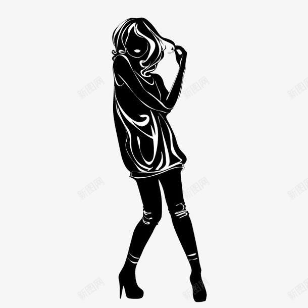 手绘人物轮廓png免抠素材_新图网 https://ixintu.com 人物 人物轮廓 手绘画 矢量装饰 装饰