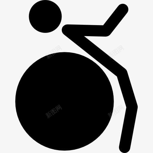 坚持使用健身球体操人变图标png_新图网 https://ixintu.com 体操 健身球 球 粘人 运动