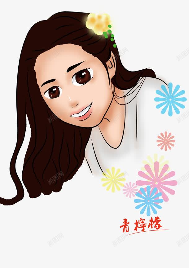 大眼美女png免抠素材_新图网 https://ixintu.com 卡通 可爱 大眼睛 美女