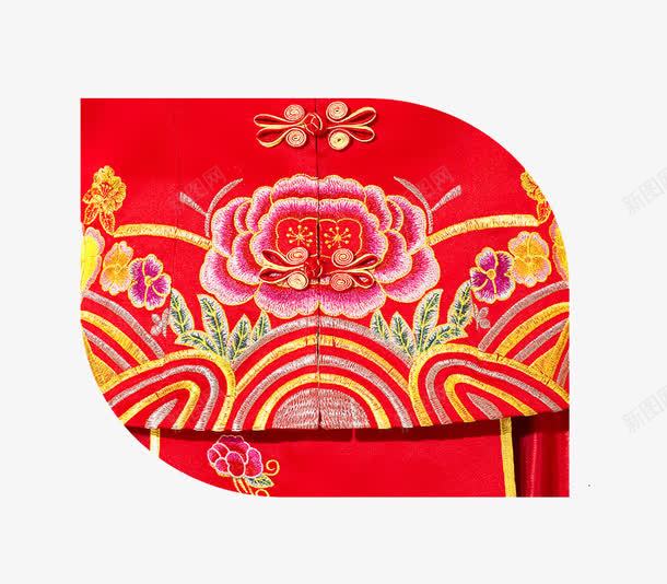 秀禾服下摆细节png免抠素材_新图网 https://ixintu.com 下摆 免扣 刺绣 实物图 放大图 秀禾服 红色 细节图 高清