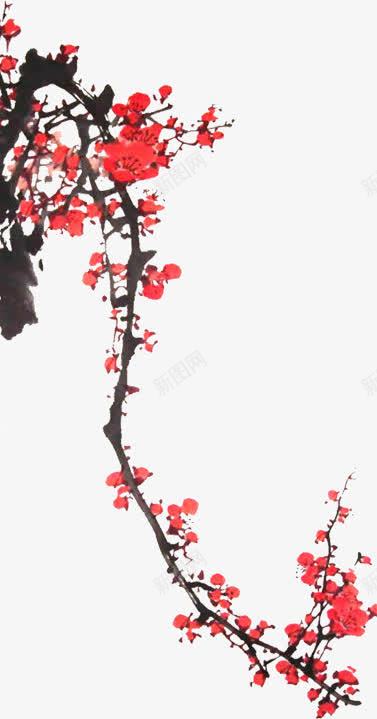 手绘油彩画腊梅png免抠素材_新图网 https://ixintu.com 手绘 油彩画 腊梅