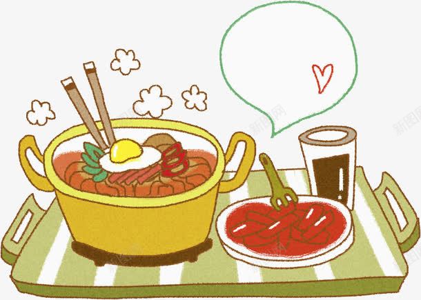 水彩食物png免抠素材_新图网 https://ixintu.com 卡通 手绘 水彩 爱心 红色 美食 荷包蛋 食物 饮料
