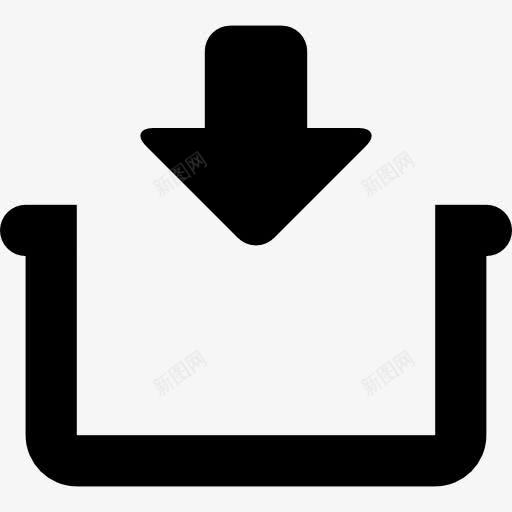 箭头指向下一个容器图标png_新图网 https://ixintu.com 向下箭头 空的容器 箭头方向 走
