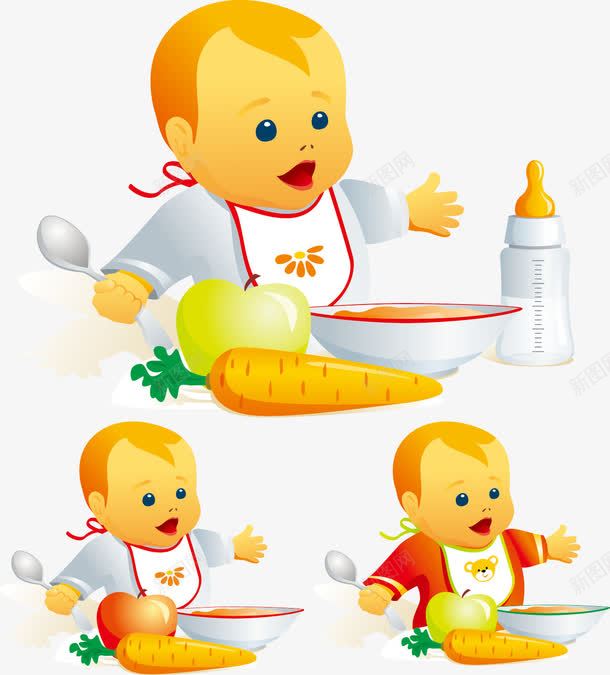 手绘卡通用餐的婴儿png免抠素材_新图网 https://ixintu.com 卡通 卡通婴儿 卡通矢量 婴儿 婴儿卡通 手绘 用餐 矢量卡通
