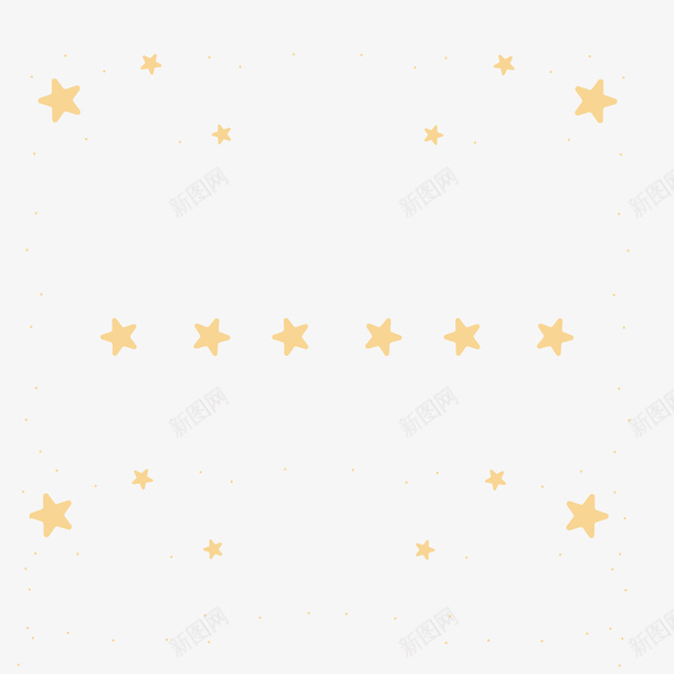 卡通星星矢量图ai免抠素材_新图网 https://ixintu.com 卡通 星星 满天星 背景装饰 黄色星星 矢量图