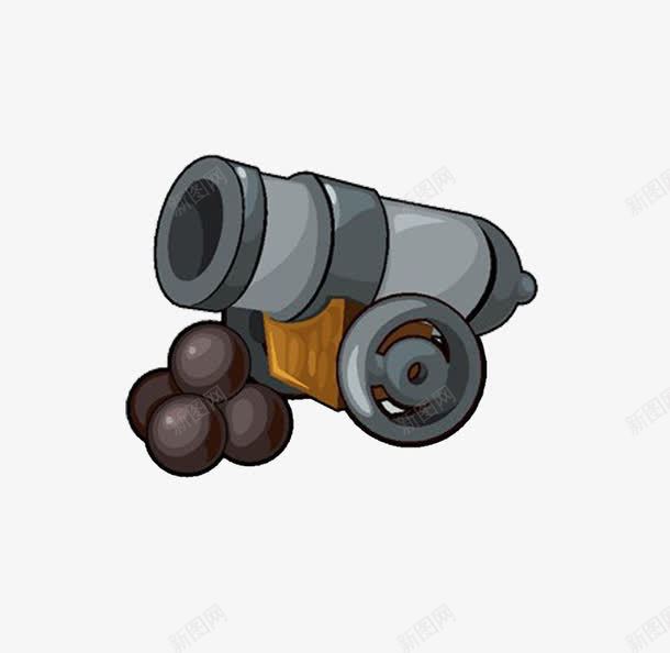 卡通大炮武器png免抠素材_新图网 https://ixintu.com 军火 大炮 战争 武器
