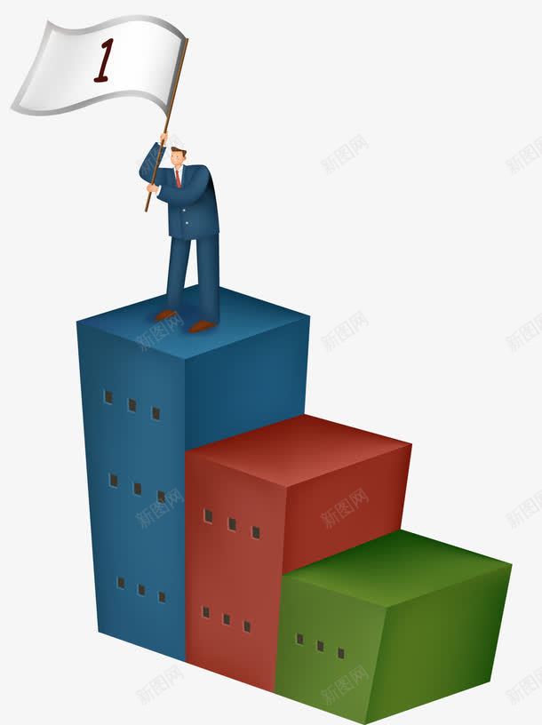 男性职员登顶建筑png免抠素材_新图网 https://ixintu.com PNG 建筑物 摇旗呐喊 摇旗子 男性职员 登顶