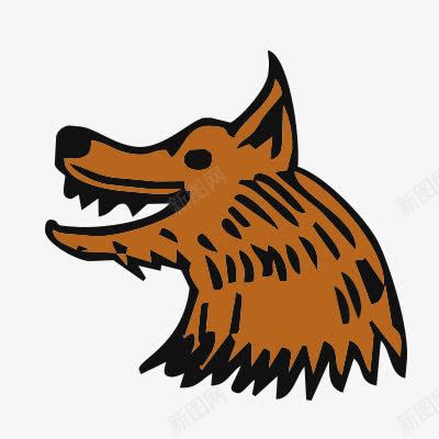 狼头png免抠素材_新图网 https://ixintu.com 图腾狼头黄色