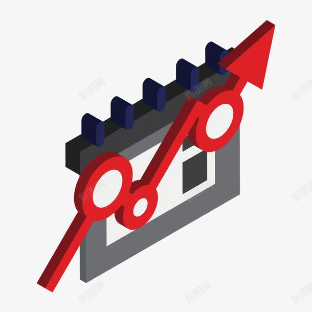 红色箭头数据图标png_新图网 https://ixintu.com 分析 数据 红色