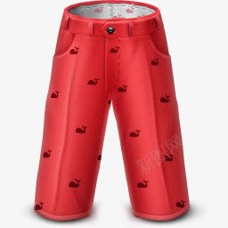 红色的裤子图标png_新图网 https://ixintu.com 衣服 裤子