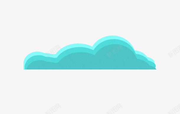 卡通灌木丛png免抠素材_新图网 https://ixintu.com 卡通灌木丛 扁平 蓝色