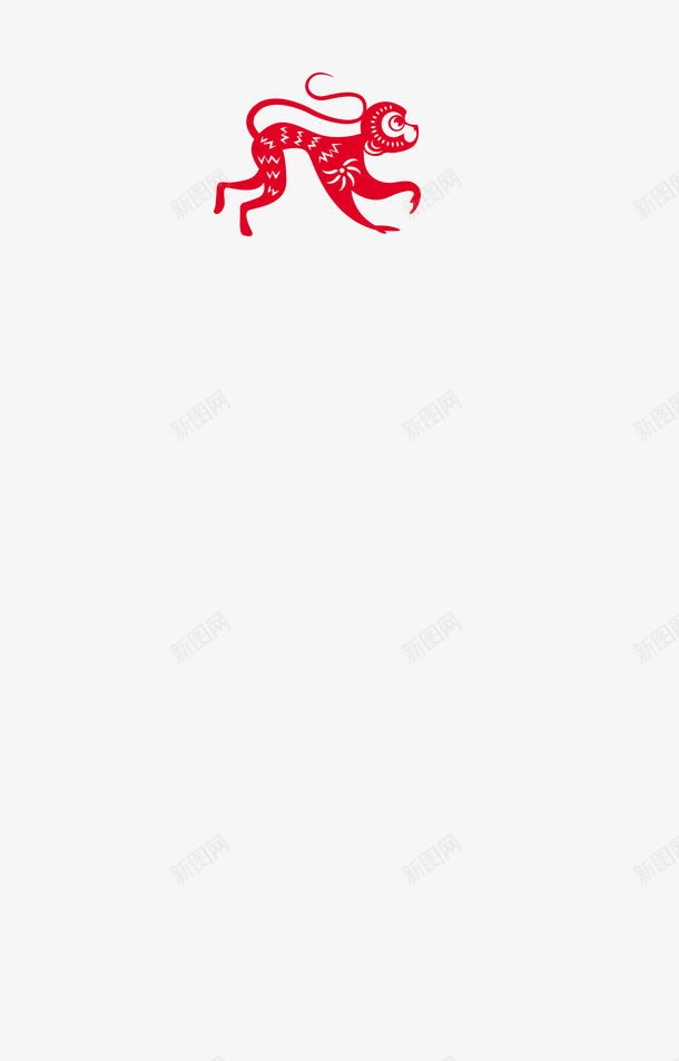 猴年剪纸png免抠素材_新图网 https://ixintu.com 猴年 猴年剪纸 节日
