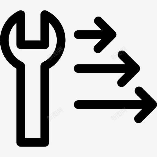 扳手与右边的箭头设置界面符号图标png_新图网 https://ixintu.com 右 右箭头 扳手 界面 符号 箭头 设置 配置