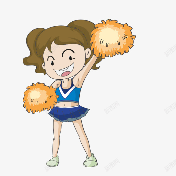 拉拉队员png免抠素材_新图网 https://ixintu.com 儿童 卡通人物 卡通素材 孩子 跳舞