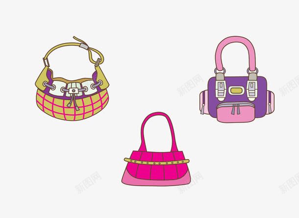 卡通手绘女包png免抠素材_新图网 https://ixintu.com 卡通 女包 手拎包