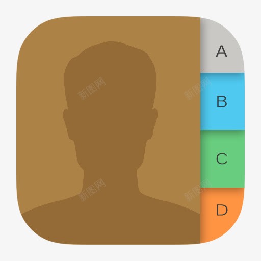 联系人iOS8Icons图标png_新图网 https://ixintu.com Contacts 联系人