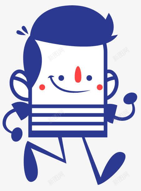 卡通跑步男子png免抠素材_新图网 https://ixintu.com 人物 男子 跑步