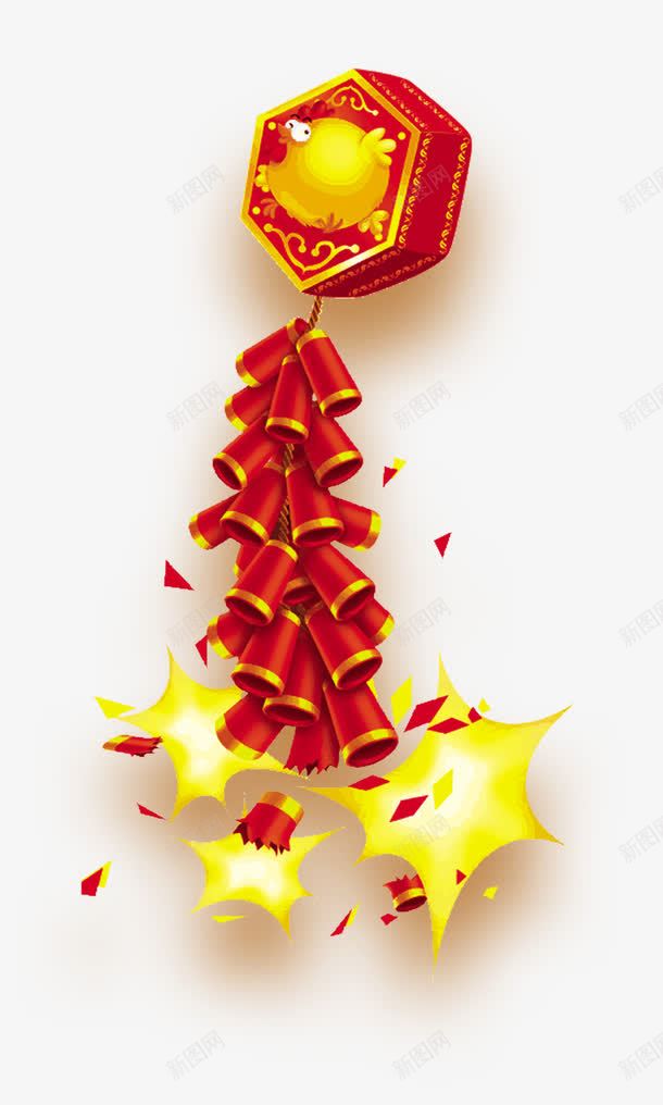 新年节日鞭炮png免抠素材_新图网 https://ixintu.com 新年 红色 节日 鞭炮