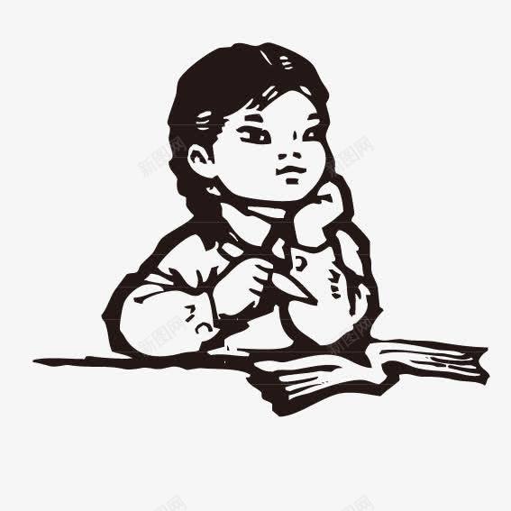 红色革命人物矢量图ai免抠素材_新图网 https://ixintu.com 人物 红色革命 红色革命人物 读书的小女孩 革命人物 矢量图