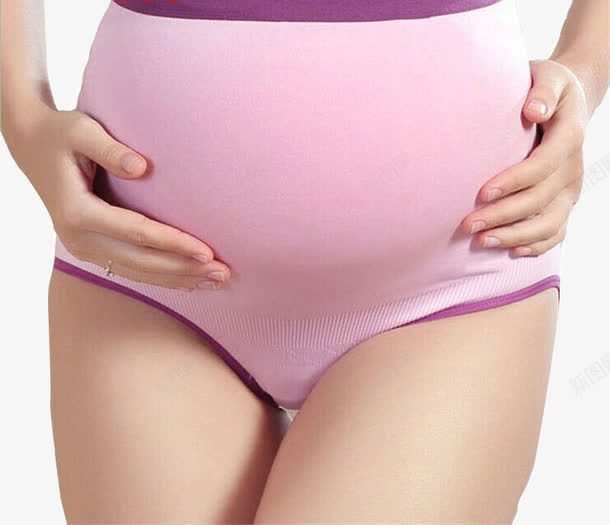 孕妇内裤纯棉png免抠素材_新图网 https://ixintu.com 可调节内衣 女怀孕托腹 高腰