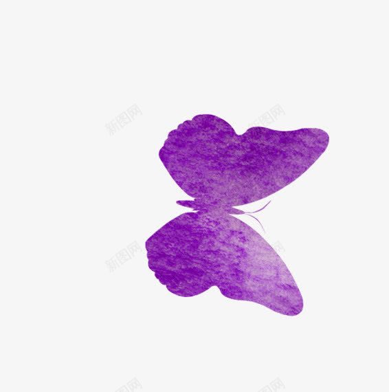手绘紫色唯美蝴蝶png免抠素材_新图网 https://ixintu.com 紫色 蝴蝶