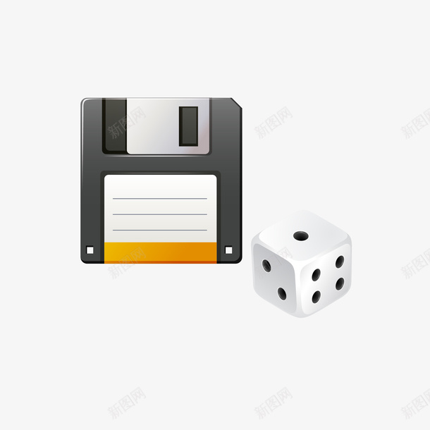 14寸软盘和骰子矢量图eps免抠素材_新图网 https://ixintu.com 14寸 卡通软盘 卡通骰子 电脑软盘 硬盘 软盘 骰子 黑白骰子 矢量图
