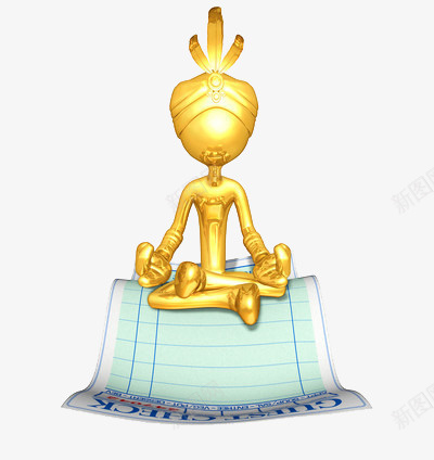 小人在魔毯上png免抠素材_新图网 https://ixintu.com 印度 法器 金色