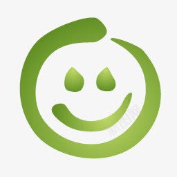 绿色的微笑表情图标png_新图网 https://ixintu.com