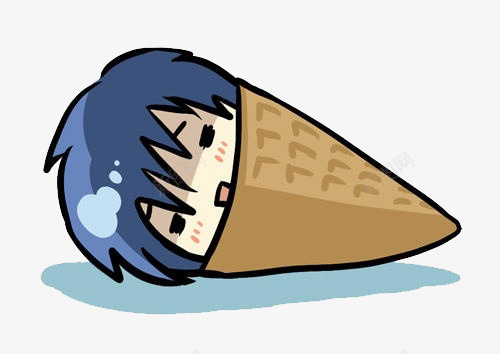 蛋筒里的卡通人物png免抠素材_新图网 https://ixintu.com 卡通 卡通人物 男孩 蓝色