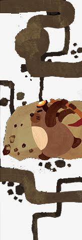 地鼠png免抠素材_新图网 https://ixintu.com 动物 卡通 手绘 水彩