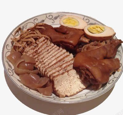 卤味猪蹄png免抠素材_新图网 https://ixintu.com 小吃 猪腿 美食 肉 食物
