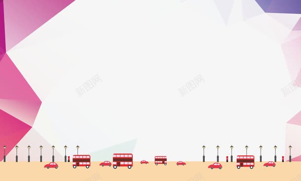 几何背景红色卡通汽车路灯psd免抠素材_新图网 https://ixintu.com 几何背景 海报 红色卡通汽车 路灯